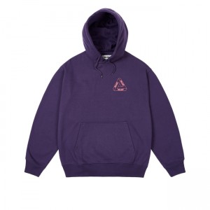 Palace Glow Tri-ferg Purp Hoodie | KWXL-57809