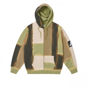 Palace Patch Me Up Zip Khaki Hoodie | VNJS-21708