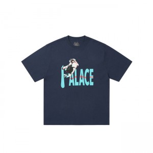 Palace Pow Pow Marl T-shirts | OUDN-14856