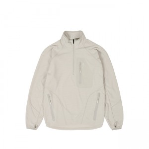 Palace Run It 1/2 Zip Thermal Track Concrete Jackets | JTIZ-23605