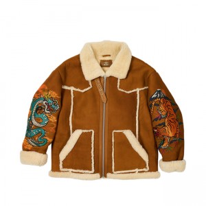 Palace Shearling Chestnut Jackets | OVNQ-57831