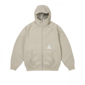 Palace Thermal Bonded Cap Concrete Hoodie | DZPG-72903