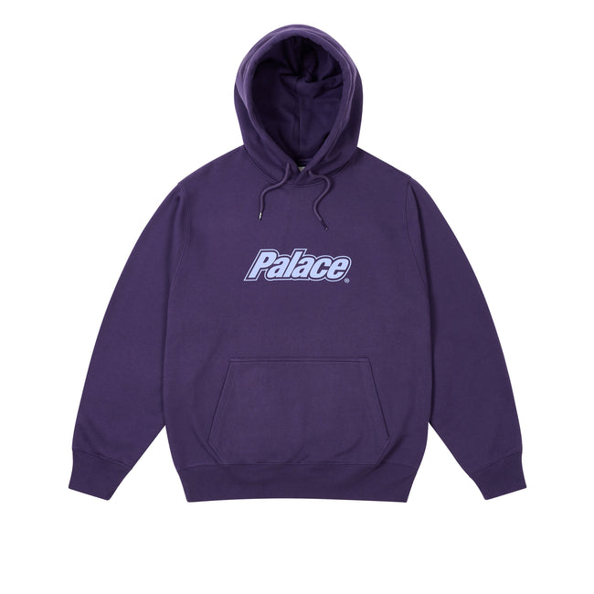 Palace Border Logo Purp Hoodie | HZLJ-69710