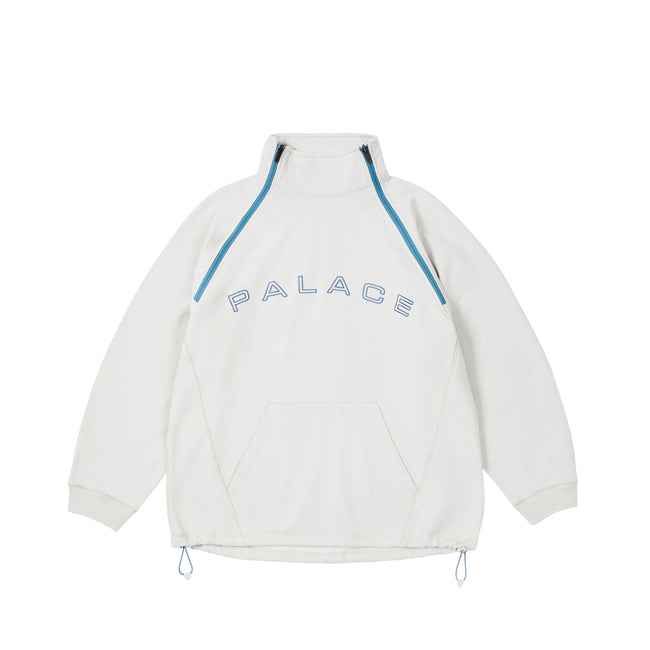 Palace Double Zip Funnel Concrete Sweatshirts | ECJV-51942